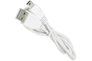 IENZA USB-Ladekabel für Texas Instruments TI-84 Plus CE-Grafik, TI 84 Plus C Silver Edition Taschenrechner, Ladekabel (90 cm), Weiß
