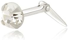 Sterling Silver 3mm Round White Crystal nosestud/Nose Stud
