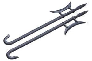 Playwell Martial Arts Black Polypropylene Wushu Twin Hooks