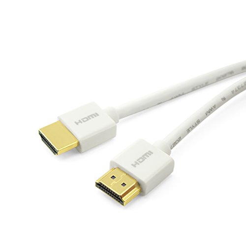 HDMI Kabel 1,5M – Ultraflexibel weiß – HDMI 2.0 (a/b) kompatibel – 4K : Ultra HD 2160p / Full HD 1080p / HDR / 3D / Ethernet / Audio Return Channel (ARC) – Flexibel und Mehrfach Schirmung. - 3
