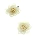 Claire's Girls and Womens Mini Hair Clips with Cream Rose 2 Pack in Ivory