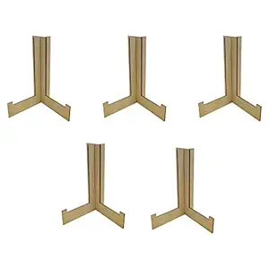 100yellow Wooden Photo Frame Stand (14 x 10 x 3 cm, Brown)