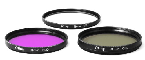 Set de 3 filtres 52mm Haute d  finition  filtre UV  filtre Fluorescent  filtre Polarisant  pour Nikon D5000  D3000  D3200  D5100  D3100  D7000  D4  D800  D800E  D600  D40  D40x  D50  D60  D70  D80  D90  D100  D200  D300  D3  D3S  D700 