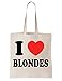 Produktbild KRISSY I Love Blondes Girls Slogan Schultertasche Bag
