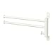 Produktbild IKEA schwenkbarer Handtuchhalter / Garderobe "ENUDDEN" dreiarmiger Halter für Handtücher oder Kleiderbügel Haushaltsrollen, etc. - BxH 40x22cm - lackierter Stahl - WEISS