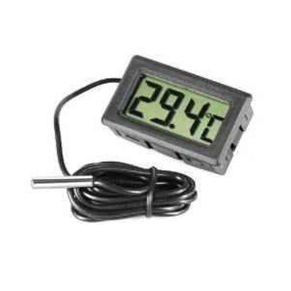 Demino Digital LCD Aquarium Thermometer mit Sonde Kühlschrank Wasser-Thermometer