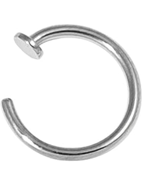 Body Jewellery Offener Nasenring 316L Stahl 0,8mm stark, 7mm Innendurchmesser