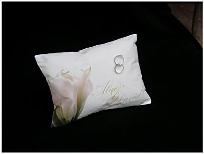 RING CUSHION DUPION - NATURAL SILK - LOGO - CALLAS