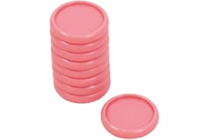 Craftelier - Plastikowe pierścienie tarczowe S do oprawy plannerów, pamiętników, notebooków lub albumów | Idealne do scrapbookingu i rzemiosła | Opakowanie 9 sztuk o średnicy 25 mm - kolor różowy