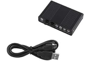 ‎DIOCHE Dioche Soundkarte USB zu 5.1, USB Externe Soundkarte, 6 Kanal mit externem, digitalem, optischem SPDIF-Audioausgang für PC