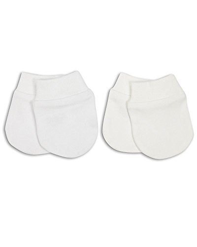 The Essential One - 2 Pack Cotton Scatchmittens - Unisex - Cream White - One Size - ESS152