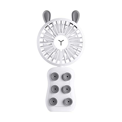 xinrongqu Ventilateur Pliant Mini Personnel Rechargeable 7 Couleurs LED Portable Extérieur Blanc