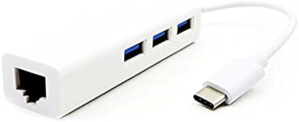 USB 3.1 Type C to Network Ethernet Hub with 3-Port USB 3.0 support Windows 7 8 10 Mac OSX 10.x