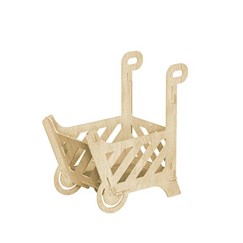 Cemab Chariot en Bois, boîte Porte-Objets décorative, Personnalisable, pour Maison et magasins