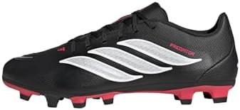 adidas Unisex Club Firm Ground/Multi Ground Football Boots Shoes, Core Black/Ftwr White/Lucid Red, 43 1/3 EU