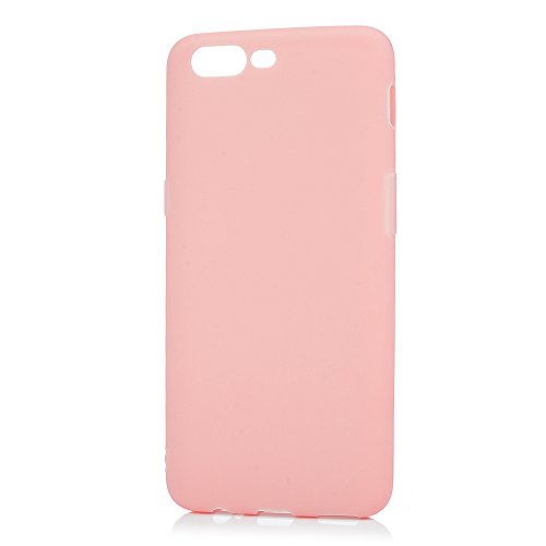 KASOS Funda One Plus 5  Carcasa One Plus 5 Case Silicona TPU Blanda - Color Rosa