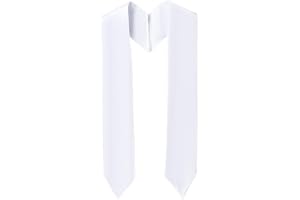 CABODYALS 1.8M Long Satin Graduation Stole Bulk Sublimation Honor Plain Grad Sash Unisex Smooth Silk Soft Fabric Classic End Stoles for Adult Academic Choral Ceremony Graduation Society