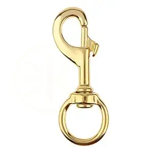 DCM Heavy Duty Solid Brass Swivel Bolt Snap Hook Clip Buckle (Pack of 2)
