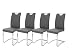 Produktbild Robas Lund, Stuhl, Esszimmerstuhl, Schwingstuhl, Koeln, 4er Set, Chrom/Kunstleder/grau, 43 x 100 x 57 cm, KOEAMGX4
