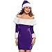Produktbild Soupliebe Weihnachtsfrauen Schulterfrei Langarm Minikleider Santa Claus Bodycon Dresse Abendkleider Cocktailkleid Partykleider Blusenkleid