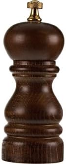 Bisetti6150MST Art. Code-61502 Roma Walnut Stained Beech Wood Salt Mill, Beechwood, Dark Brown