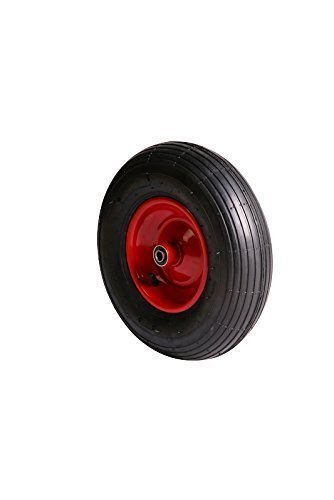 Kelberg Schubkarrenrad auf Stahlfelge mit Kugellager 4.00-6/ 4PR inklusive Achse