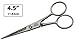Moustache & Beard Scissors, Nose & Ear Scissors, 4.5'' (11.43 cm) Men's Grooming Scissors by Candure®
