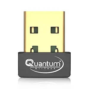 Quantum USB WiFi Adapter for PC, N150 Wireless Network Adapter for Desktop - Nano Size WiFi Dongle Compatible with Windows 10/7/8/8.1/XP/ Mac OS QHM-600 (Gold)