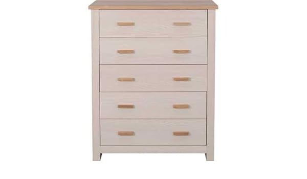 Winchester 5 Drawer Chest Oak And White Ash Amazon Co Uk
