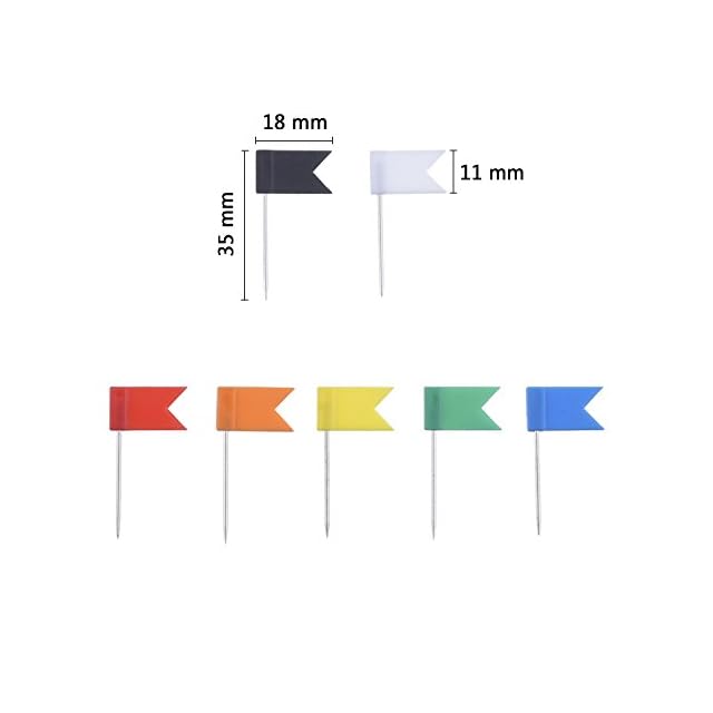 100x Punaise Drapeau Marque Clou Mixte Blanc Bleu Rouge Jaune Vert Pristonnet Com