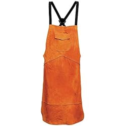 1x Tablier de soudure en cuir résistant avec poche, sécurité de protection vêtements de travail, soudeur, carpenter, forgeron, jardinage travail protéger vêtements