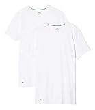 > White Lacoste camisetas para hombre en el pack doble > con cuello en V para '> de la serie Lacoste Colours "> en innovadora real de Cotton de Cool de calidad: absorbe la humedad, refrescante, refrescante previene > especialmente fácil de limpiar, tejido duradero, el olores y bacterias > 25% menos de emisiones de CO2 mediante menos lavado operaciones y menor lavarlos a temperaturas altas. > markentypische de cocodrilo en relieve en la cintura > Alta comodidad y un ajuste óptimo a través de proporción de 5% elastano > Sin etiquetas molestas interior