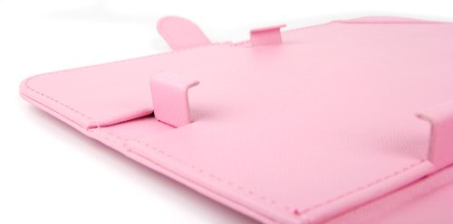 Rosa Deutsche Tablet-Tastatur und Premium-Schutzhülle für TREKSTOR Tablets (SurfTab duo W1 Volks-Tablet, SurfTab wintron, Xiron, Breeze und Ventos) - 4