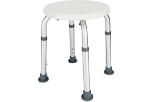 OUTVITA Tabouret de Douche Chaise Salle de Bain réglable en Hauteur,Chaise de Douche siège de Douche Ergonomique Capacité de Poids Max 150 Kg,32 x 32 x 51 cm