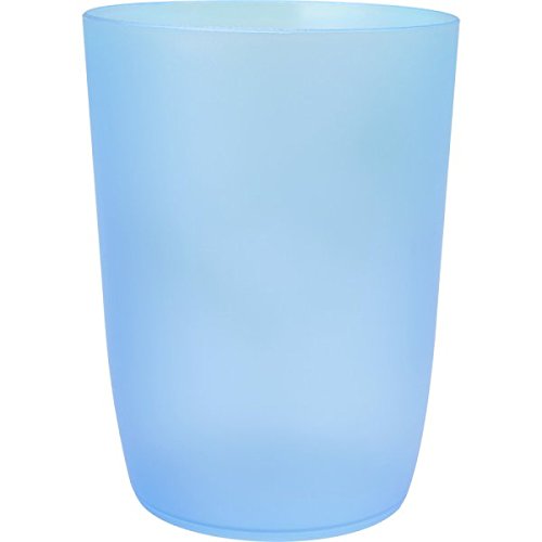 wellsamed Zahnputzbecher Becher Trinkbecher Kunststoff 0,3 L blau transparent