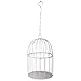 Produktbild Rayher 46367102 Deko Vogelkäfig, rund, weiß, Metall, 25 cm, 15 cm ø, zum Öffnen, Vogelvoliere Deko, Hochzeitsdekorationen