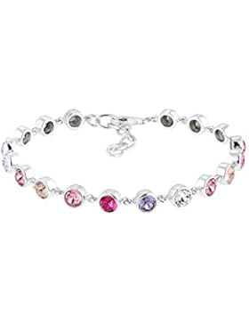 Elli Premium Damen-Armband Multi-Color 925 Silber Swarovski Kristalle 16 cm - 0212821916_16