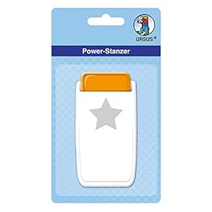 Ursus Power Star Punch, Size Approx. 2.5 cm, suitable for many materials such as cork, cardboard, foam rubber, foil and plastic, with locking device for space-saving storage.