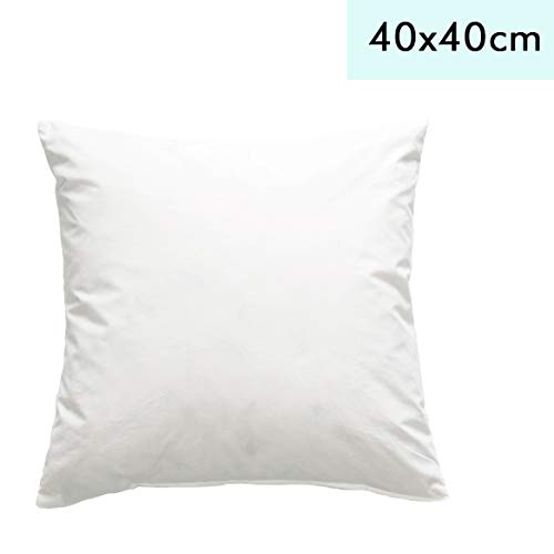 Luxusfeder Kissen Inlett 40x40 cm, 300 g Daunen, Kissenfüllung, Sofakissen, Innenkissen weich, Made in Germany