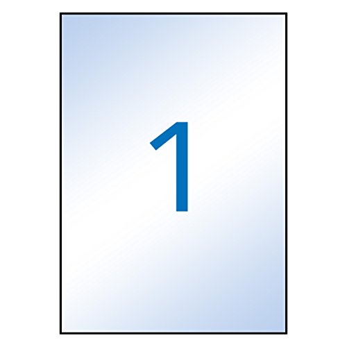 APLI 10053 - Etiquetas transparente  210 x 297 mm  paquete de 10 
