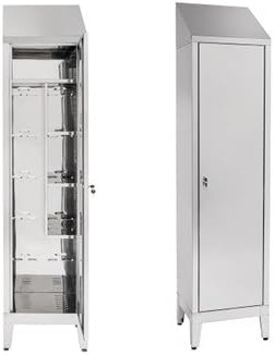Wardrobe for brooms 1 door Aisi 430 Cm. 50X50X215H steel Office Forniture