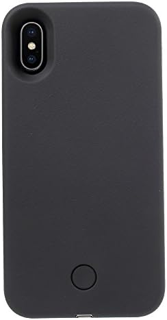 Illuminated LED Light Up Selfie PC Back Case for iPhone X / Ten 5.8 inch - Black