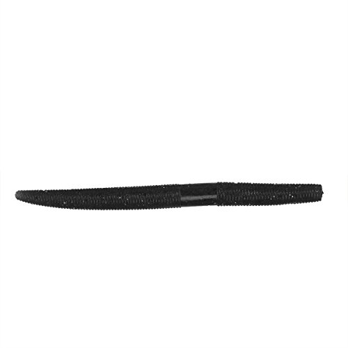 Aonepro - Esche da pesca morbide, in plastica, 8 pezzi da 14 cm, 141,7 grammi, a forma di verme, esche artificiali per pesca in acqua dolce e salata, per pesce persico, colore: Nero