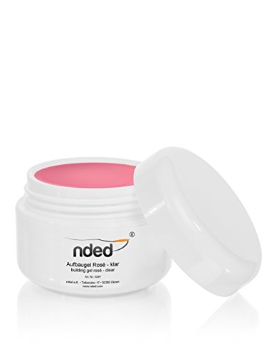 UV-Aufbaugel - Nagelgel - Builder-Gel, Rosé - klar, Mittelviskos, rosa, klar, NDED 15 ml, UV geeignet, säurefrei