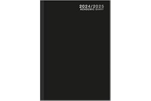1ABOVE-2024-2025 A5 Mid-Year Academic Week to View Diary Planner Hardback JournaL(BLACK)