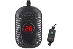 JULIAQUA Chauffage Aquarium avec Affichage Température Eco Réchauffeur réglable 25W/50W/100W/150W(50W)