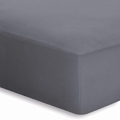 Schlafgut 50321 00002000 004 – 128 Fleece Jersey Fitted Sheet 200 x 150 x 1 cm Cotton Graphite