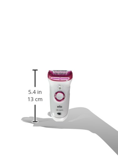 Braun Silk-épil 9 Epilierer 9-527, Premium Pack mit Duschradio, weiß/pink - 7