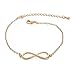 Produktbild Mit Dem Symbol Der Unendlichkeit Gold-Armband. Geschenkidee FüR MäNner, Frauen