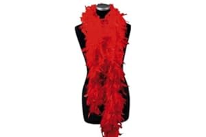 ALL4YOURPARTY Federboa feder boa elegant rot Feather boas red marabou piuma kostümzubehör